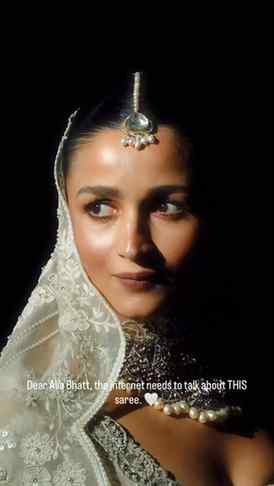 @aliaabhatt Alia Bhatt just made ivory sarees impossible to
