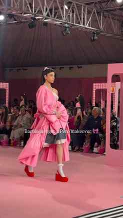 Day 1 @lakmefashionwk Barbiecore, but make it Indian couture