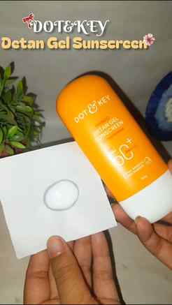 POV: Dot & Key Detan Gel Sunscreen just passed the oil-proof
