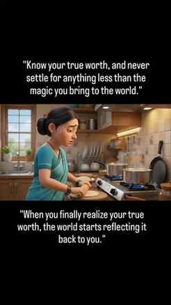 "Never let anyone make you feel small. Know your true worth 