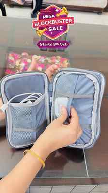 One little organizer for all your travel tech essentials! 🔌