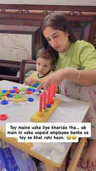 Mumma, rings lagao… main bas baith ke dekhunga. 👀😂 #ToyUsk