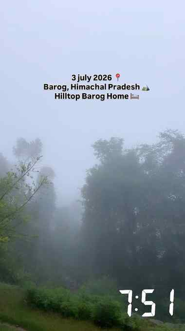 Today weather 🌧️ Property name - Hilltop Barog Home 🛌🏔️ B