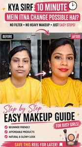 Wait… ye transformation sirf easy makeup steps se? 😳✨
No he