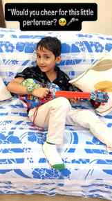 Every little strum carries a big dream. 🎸✨
Watching him sin