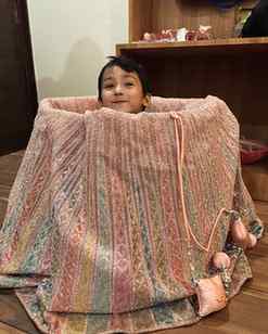Not a lehenga, it’s my royal hiding spot 👑😂

#TrendingReel