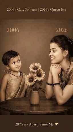 2006 : Cute Princess 👶
2026 : Queen Era 👑
20 Years Apart,