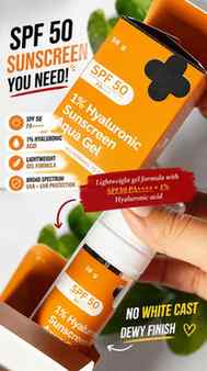 Comment for link 🧡🖇️ 
1% Hyaluronic Sunscreen Aqua Gel by
