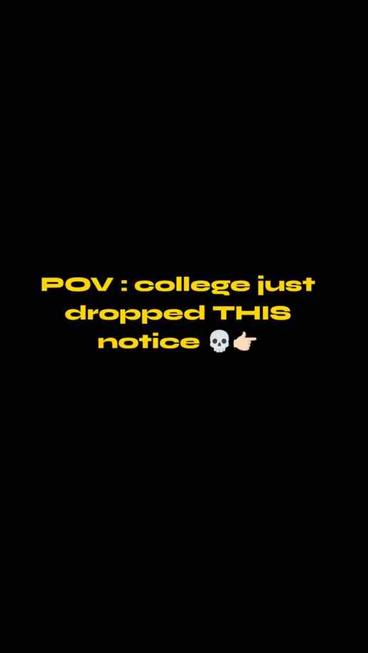 College circulars usually = stress
but THIS one 😭🔥

Hostel