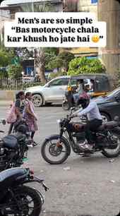 Tag a man jo motorcycle 🏍️ chala kar hi khush ho jata hai �