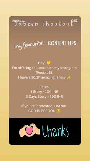 Hey! 💛
I’m offering shoutouts on my Instagram @nussu11 
I h
