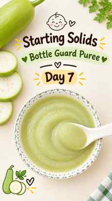 Day 7 – Bottle Gourd Puree 🥣💚
A simple, healthy start to s