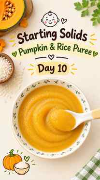 Day - 10 ❤️ Pumpkin & Rice Puree 🎃🍚 | A simple, wholesome 