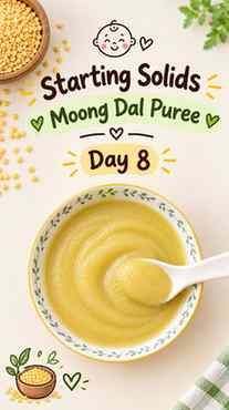 Day 8 💛 Moong Dal Puree 🥣✨ Starting solids journey continu