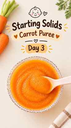 Day - 3🥕 Baby’s yummy Carrot Puree! 👶❤️ Healthy, simple & 