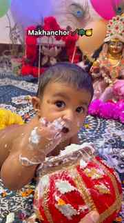 वो आ रहा है 🪈🦚🍯
#janamashtami2026