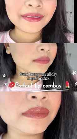 Lip combo by using swiss beauty all day liquid Lipstick💄
Co