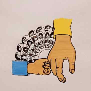 Some bonds don't need words. A father's hand says everything