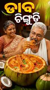 Daab Chingri π¦ Daba Chingudi || Coconut malai prawn curry οΏ½