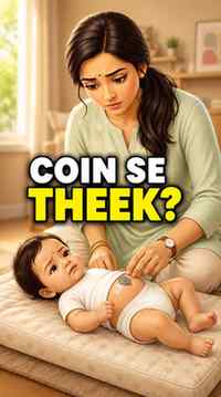 Baby Ki Navel Par Coin? 🪙
Navel ka bulge dekhkar coin-tape
