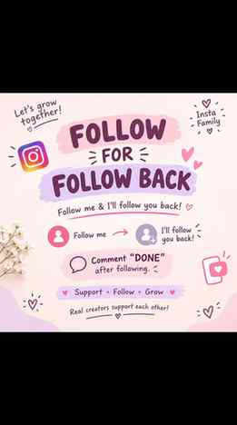 💕 FOLLOW FOR FOLLOW BACK 💕
✨ Let’s grow together, Insta f