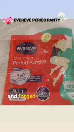 1 Period Panty = 3 Pads. Gives 12 hours protection. 360° Ant