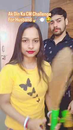CM Challenge: Husband Vs Real LifeCleaning 😂 #couplecomedy