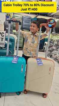 Cabin Trolley 70% to 80% Discount Just ₹1400. Selected Bran
