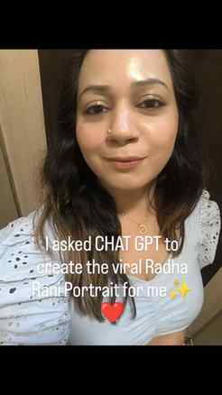 l asked CHAT GPT to create the viral Radha Rani Portrait for