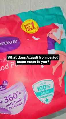 Evereve = Freedom from Period Worries.
#PeriodExamSeAzaadi #