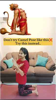Can't do Camel Pose yet?🐫✨ Don't force your
body into the p