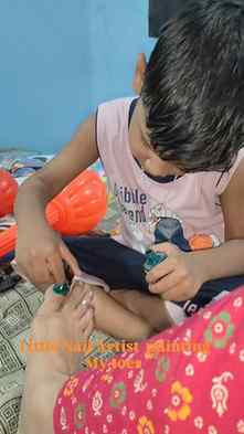 Watch till end My boy #babyboy💙 #boymomnails #boymom #ashiq