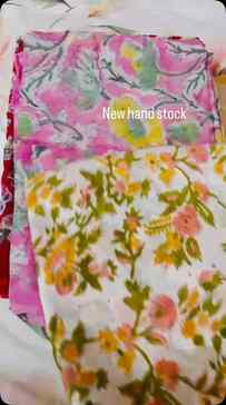 🌸✨ PURE HAND BLOCK PRINTED GEORGETTE SAREE ✨🌸
💮 Fabric:
