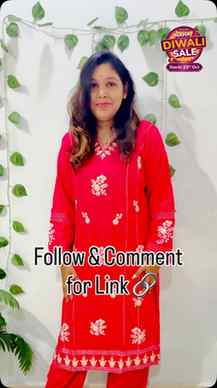 Festive season ke liye yeh beautiful red Chikankari kurti-pa