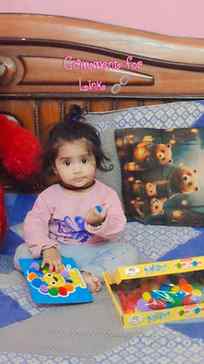 A colorful surprise for Radhya 🌈👶💖
The moment she saw th