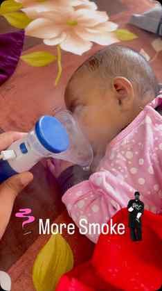 #babygirl #Bangalore weather #Cold #Nebulizer