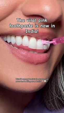 The viral PINK toothpaste is finally in India! 🩷🪥
You’ve