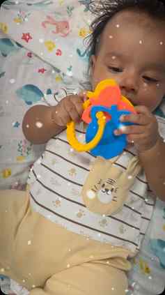She tried to everything on her mouth and talk with us on her