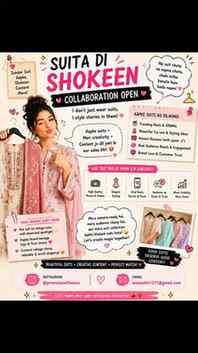 🚨Alert
Koi fashion brand collaboration k liye ready h toh d