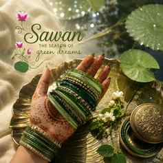 Green bangles, fresh mehndi & monsoon magic... that's the Sa