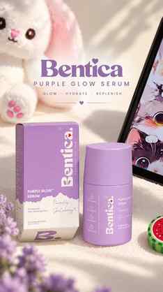💜 Purple glow, but make it lightweight ✨
#bentica #skincare