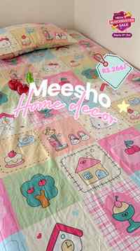 Meesho affordable Single Cutest Bedsheet with hello kitty pr