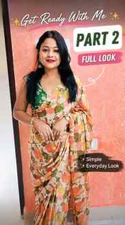Simple makeup + saree full look ๐
Howโs the final look? ๐ซ