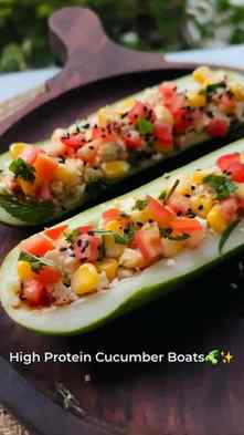 High Protein Cucumber Boats 🥒💚
Fresh, crunchy, creamy and 