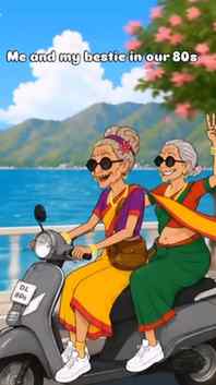👵✨ Me & My Bestie in Our 80s! ❤️
Pani Puri, selfies, endles
