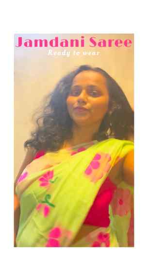Comment for link 🔗❤️ Jamdani Ready-to-Wear Saree is lightwe