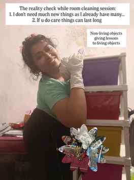 I look pretty in kam wali vesh too 😂... In cleaning mission