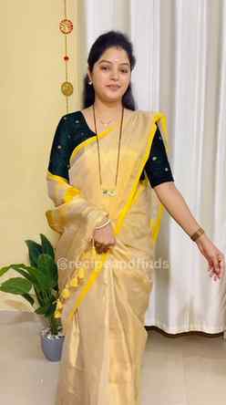 Instagram वर viral झालेली South Indian Tissue Linen Saree आज