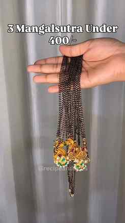Under ₹400 Best Mangalsutra Collection 😍✨
3 Beautiful Desig