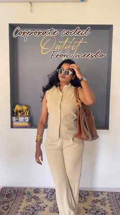 Comment link fot details best office wear outfit from @meesh
